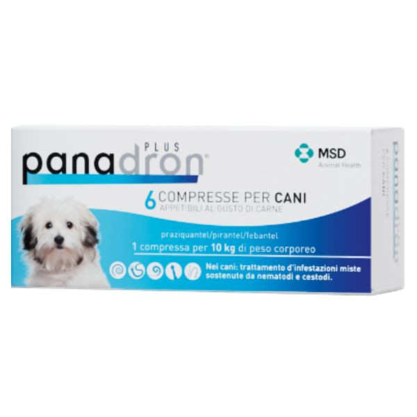 MSD Panadron Plus vermifugo compresse per cani <35 Kg - confezione da 6 compresse