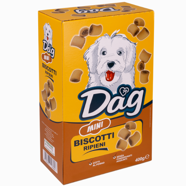 Dag Dog Adult Mini biscotti ripieni per cani - 400 gr