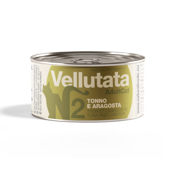 Natural Code Vellutate in acqua di cottura Grain Free 85 gr - Tonno e aragosta Confezione da 12 pezzi