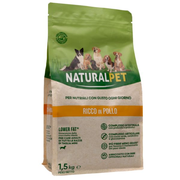 NaturalPet Adult Mini Light Pollo - 1,5 Kg