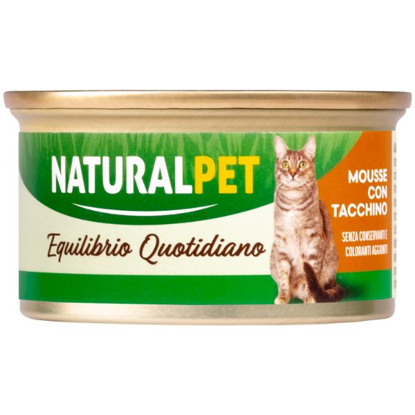 Image of NaturalPet Cat Adult Mousse 85 gr - Tacchino - Confezione da 6 pezzi - SPEDIZIONE GRATIS 1° ORDINE + scegli lo sconto BZR5 / BZR20010