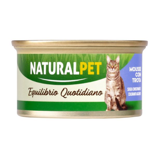 NaturalPet Cat Adult Mousse 85 gr - Trota Confezione da 6 pezzi