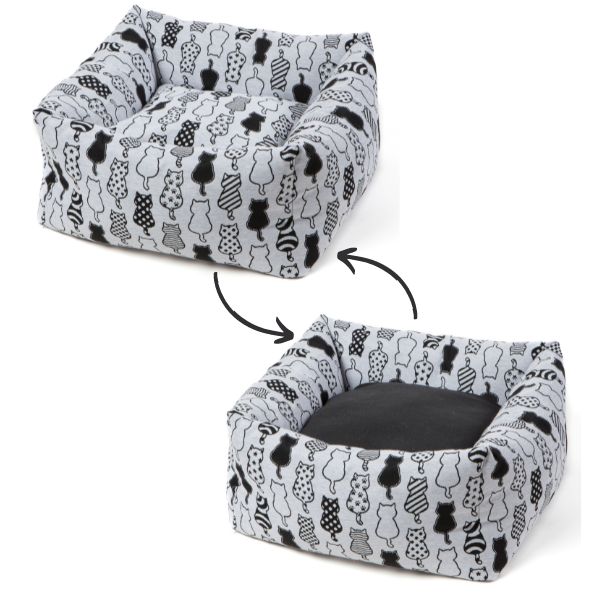 Cuccia quadrata Mix Cats Range Rodi Leopet - 50x50x20h cm