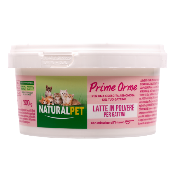 NaturalPet Kitten Prime Orme Latte in Polvere - 200 gr