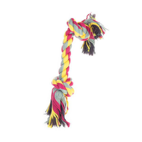 Corda Cotonosso Classic PetUp - Fucsia e Giallo - 28 cm - Giochi per cani