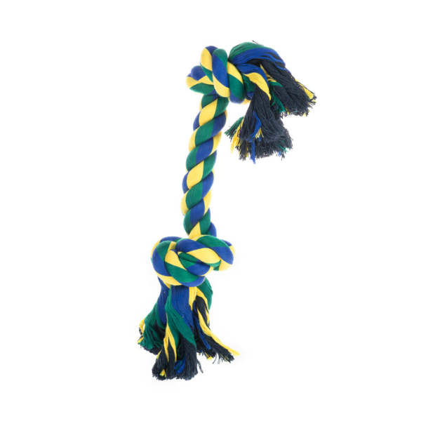 Corda Cotonosso Classic PetUp - Blu e Giallo - 40 cm - Giochi per cani