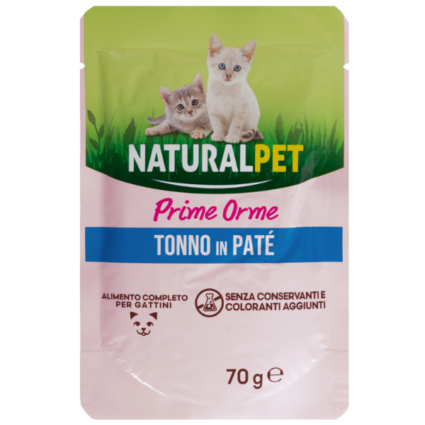 Image of NaturalPet Cat Kitten Prime Orme Patè 70 gr - Tonno - SPEDIZIONE GRATIS 1° ORDINE + scegli lo sconto BZR5 / BZR20010