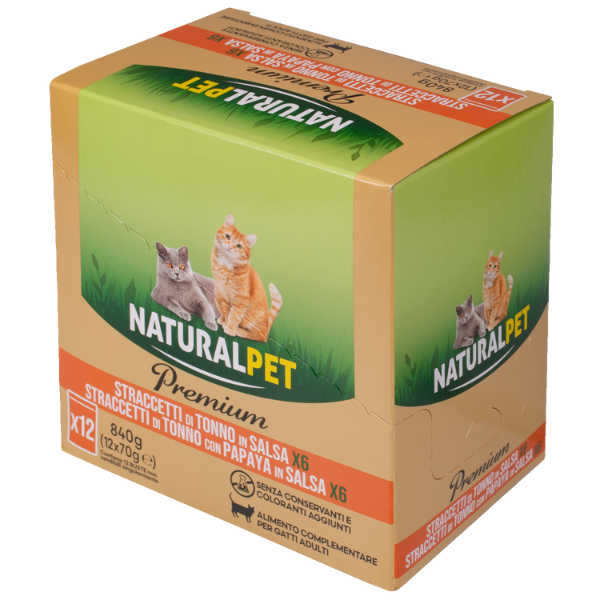 Image of NaturalPet Premium Cat Adult Straccetti in salsa multipack 12x70 gr - 1 confezione multigusto - SPEDIZIONE GRATIS 1° ORDINE + scegli lo sconto BZR5 / BZR20010