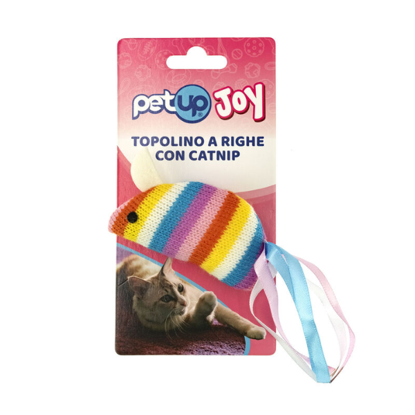 Image of Gioco con erba gatta per gatti in tessuto PetUp Joy - Topolino 8 cm - Giochi per gatti - SPEDIZIONE GRATIS 1° ORDINE + scegli lo sconto BZR5 / BZR20010