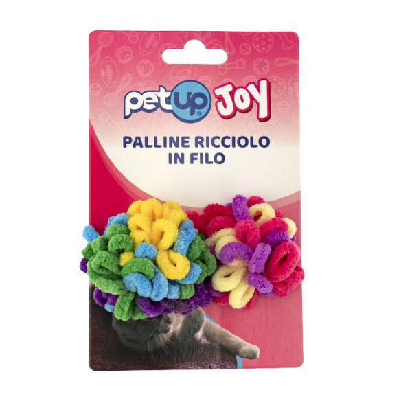 Image of Palline per gatti Petup Joy - Ricciolo in filo - Giochi per gatti - SPEDIZIONE GRATIS 1° ORDINE + scegli lo sconto BZR5 / BZR20010