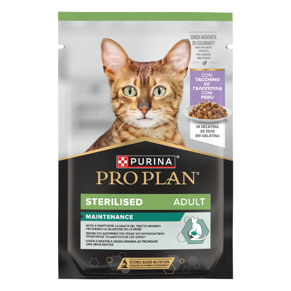 Purina Pro Plan Cat Adult Sterilised Maintenance Umido in gelatina 85 g - Tacchino - Cibo umido per gatti