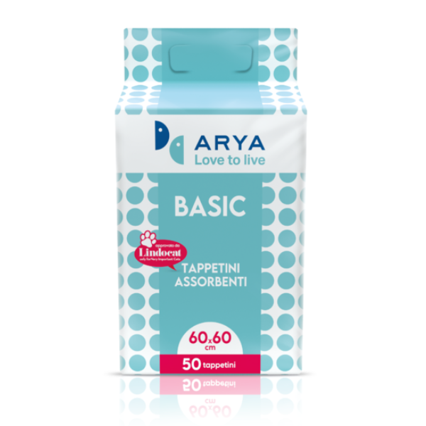 Tappetino Assorbente Basic Arya - 60 x 60 cm - 50 pz - SPEDIZIONE GRATIS 1° ORDINE + scegli lo sconto BZR5 / BZR20