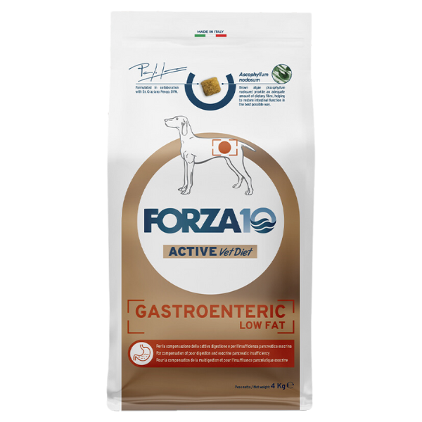 Forza10 Active Cane Gastroenteric Low Fat - 4 Kg - Crocchette Monoproteiche Cane