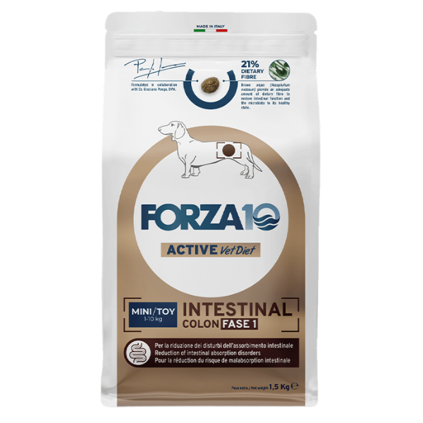 Forza10 Active Cane Intestinal Colon Fase 1 Mini/Toy - 1,5 Kg - Crocchette Monoproteiche Cane