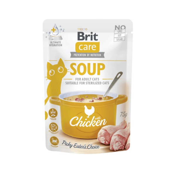 Brit Care Grain Free Soup Cat Adult Hydration 75 gr - Pollo