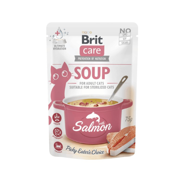 Brit Care Grain Free Soup Cat Adult Hydration 75 gr - Salmone