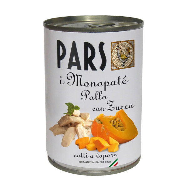 Image of Dieta Pars MonoPatè Grain Free monoproteico 405 gr - Pollo con Zucca - Confezione da 6 pezzi - Umido Monoproteico Cane - SPEDIZIONE GRATIS 1° ORDINE + scegli lo sconto BZR5 / BZR20010