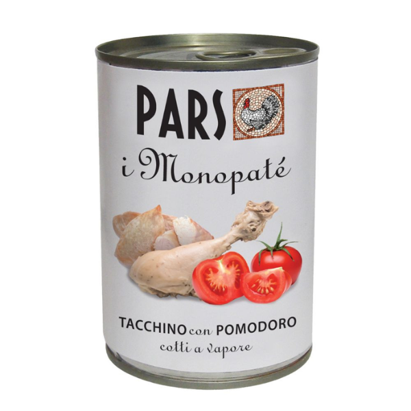 Dieta Pars MonoPatè Grain Free monoproteico 405 gr - Tacchino con pomodoro Confezione da 6 pezzi