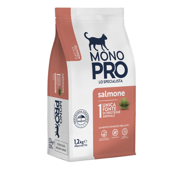 Image of Monopro lo specialista Cat Adult Grain Free Salmone - 1,2 Kg - Cibo monoproteico gatto - SPEDIZIONE GRATIS 1° ORDINE + scegli lo sconto BZR5 / BZR20010