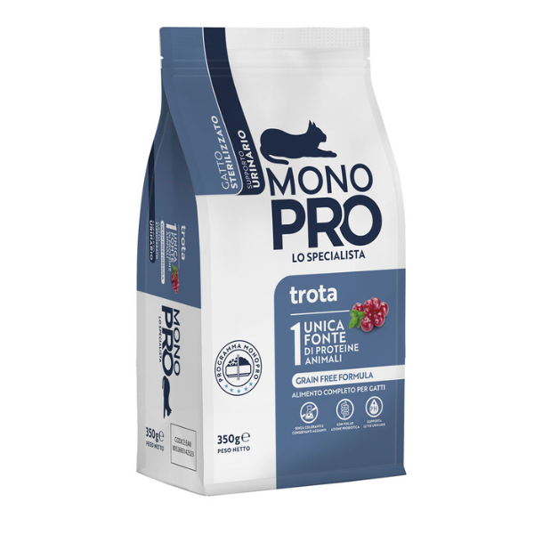 Monopro lo specialista Cat Adult Sterilised Grain Free Urinary Trota - 350 gr