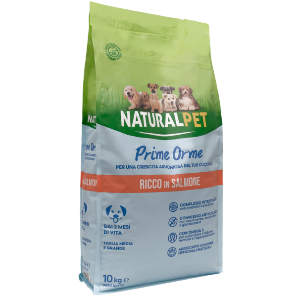 NaturalPet Puppy Prime Orme Medium/Large Salmone - 10 Kg