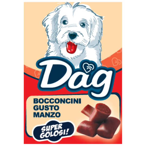 Image of Dag Dog Adult All Breeds snack morbidi Bocconcini super golosi 50 gr - Manzo - SPEDIZIONE GRATIS 1° ORDINE + scegli lo sconto BZR5 / BZR20010