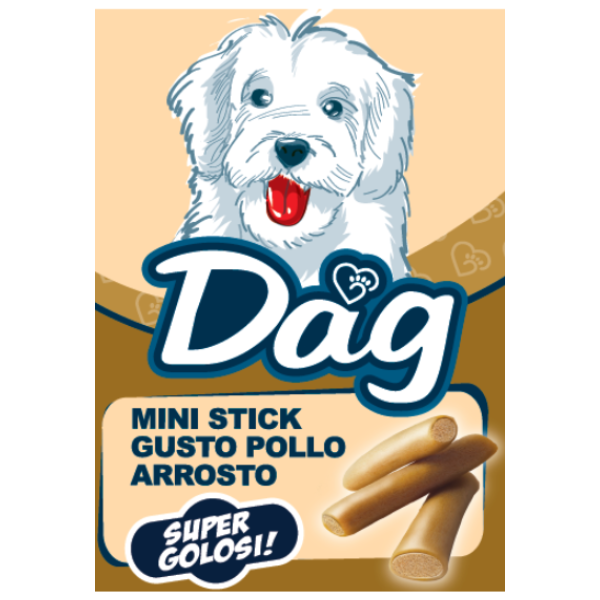 Dag Dog Adult All Breeds snack morbidi Mini Stick super golosi 50 gr - Pollo arrosto