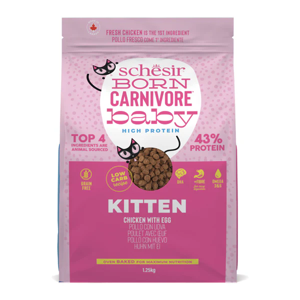 Schesir Born Carnivore Baby Grain Free High Protein Pollo con uovo - 1,25 Kg