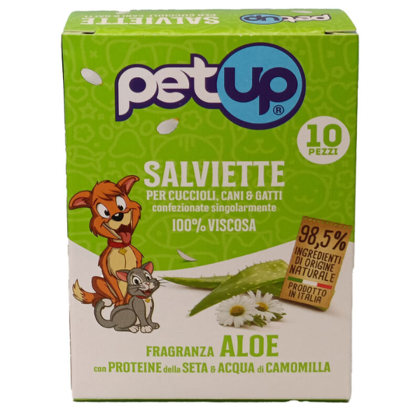 Salviette igieniche Maxi PetUp - Aloe Vera - 1 confezione da 10 pz