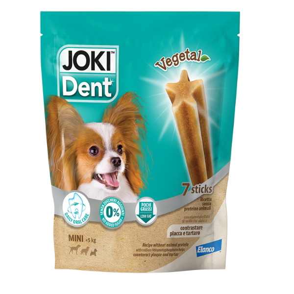 Joki Dent Vegetal snack dentali vegetali per cani Elanco - Taglia Mini - confezione da 7 pezzi