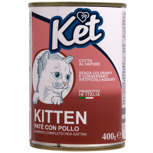 Image of Ket Cat Kitten Patè umido 400 gr - Pollo - SPEDIZIONE GRATIS 1° ORDINE + scegli lo sconto BZR5 / BZR20010