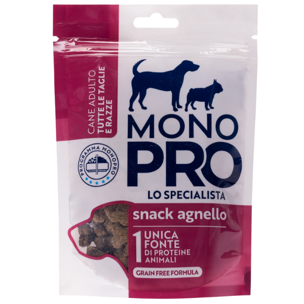 Monopro lo specialista Dog Adult All Breeds Biscotti Grain Free 100 gr - Agnello