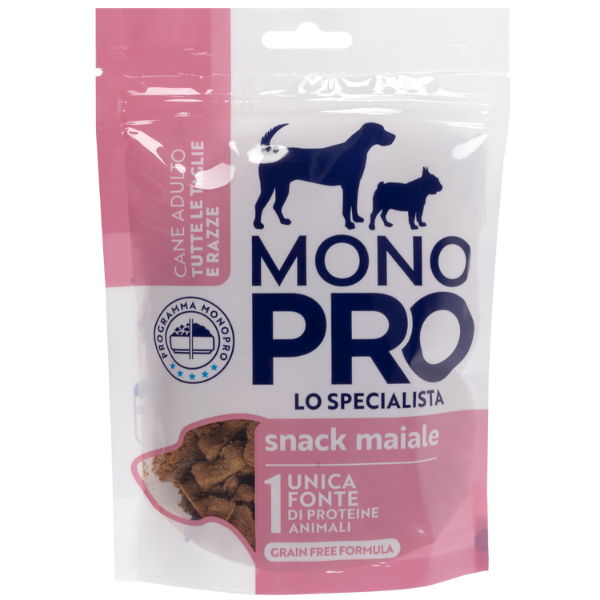 Monopro lo specialista Dog Adult All Breeds Biscotti Grain Free 100 gr - Maiale