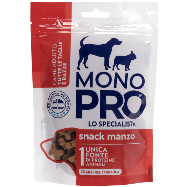 Image of Monopro lo specialista Dog Adult All Breeds Biscotti Grain Free 100 gr - Manzo - SPEDIZIONE GRATIS 1° ORDINE + scegli lo sconto BZR5 / BZR20010