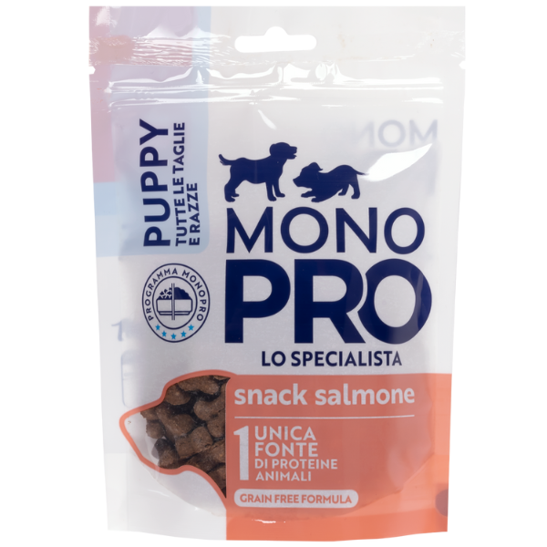 Image of Monopro lo specialista Dog Puppy All Breeds Biscotti Grain Free 100 gr - Salmone - SPEDIZIONE GRATIS 1° ORDINE + scegli lo sconto BZR5 / BZR20010