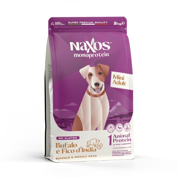 Naxos Monoprotein Dog Adult Mini Bufalo e Fico d'india - 2 Kg