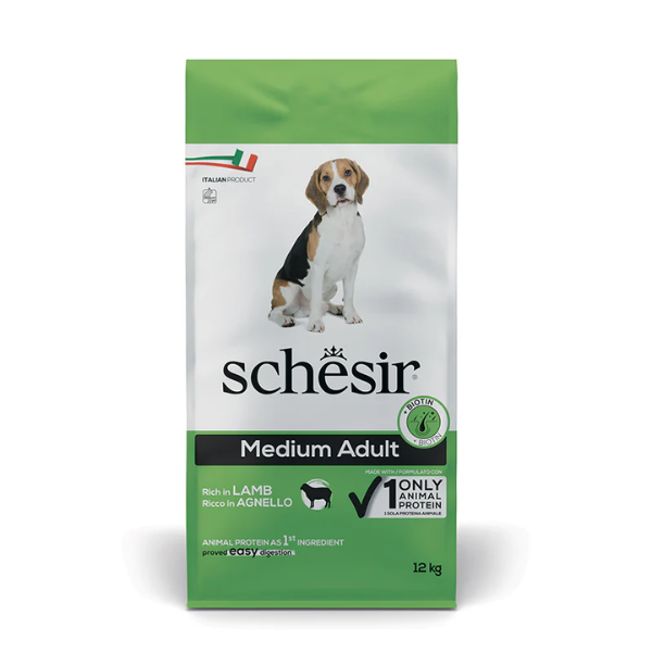 Schesir Dog Adult Medium Maintenance Agnello - 12 Kg