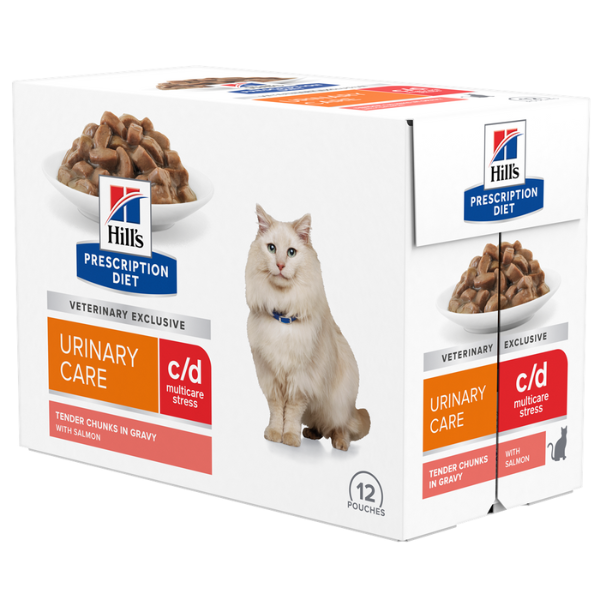 Hill's Prescription Diet c/d Urinary Stress Feline Multipack 12x85 gr - Salmone