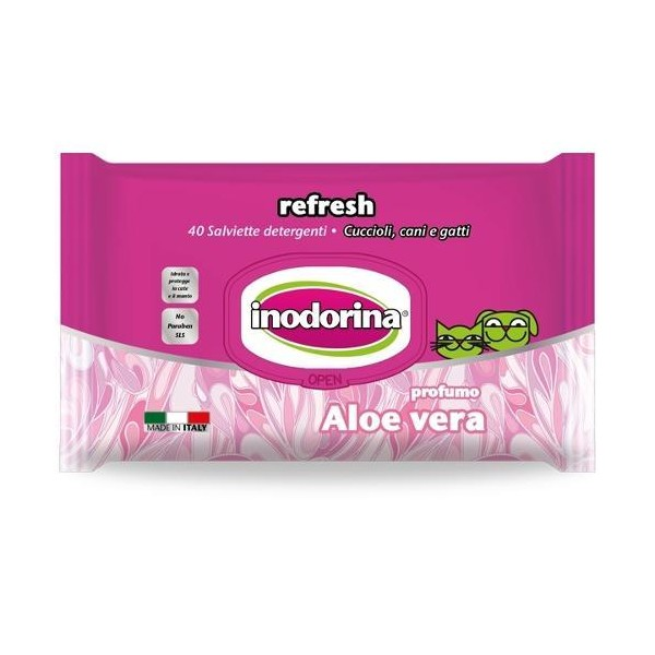 Inodorina Refresh Salviette Detergenti - 40 pz - Aloe vera