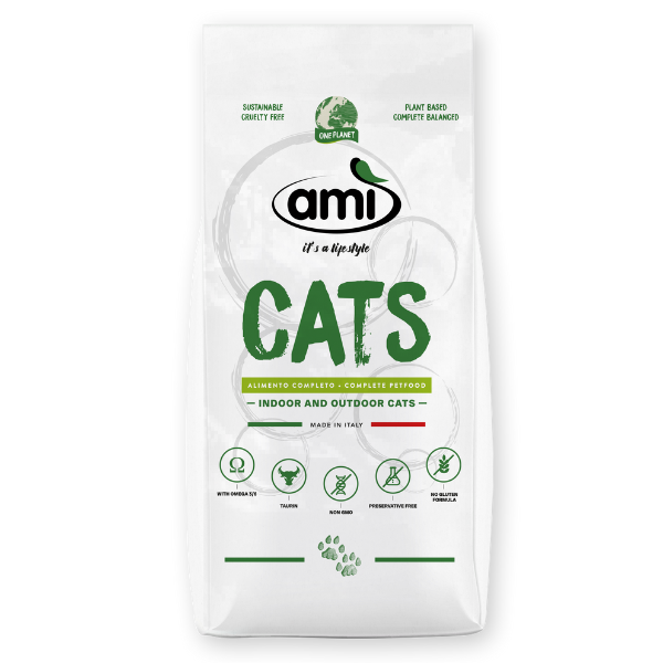 Image of Amì alimento vegetale Indoor/Outdoor Cats - 7,5 kg - SPEDIZIONE GRATIS 1° ORDINE + scegli lo sconto BZR5 / BZR20010