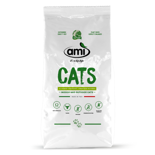 Image of Amì alimento vegetale Indoor/Outdoor Cats - 1,5 Kg - SPEDIZIONE GRATIS 1° ORDINE + scegli lo sconto BZR5 / BZR20010