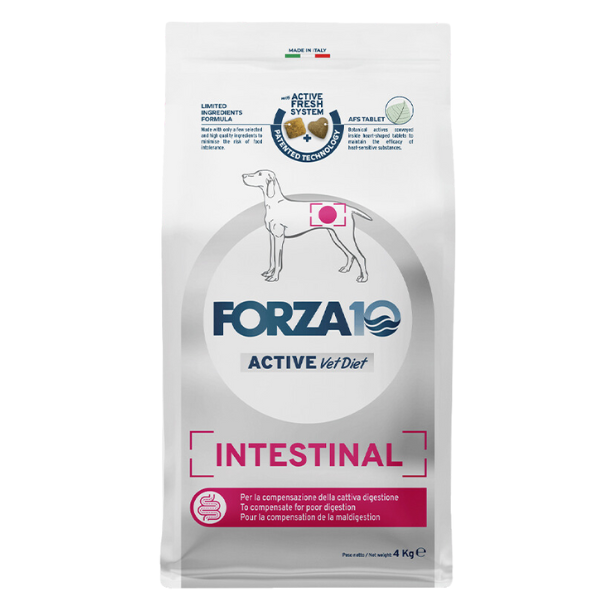 Image of Forza10 Active Cane Line Intestinal - 4 kg - Crocchette Monoproteiche Cane - SPEDIZIONE GRATIS 1° ORDINE + scegli lo sconto BZR5 / BZR20010