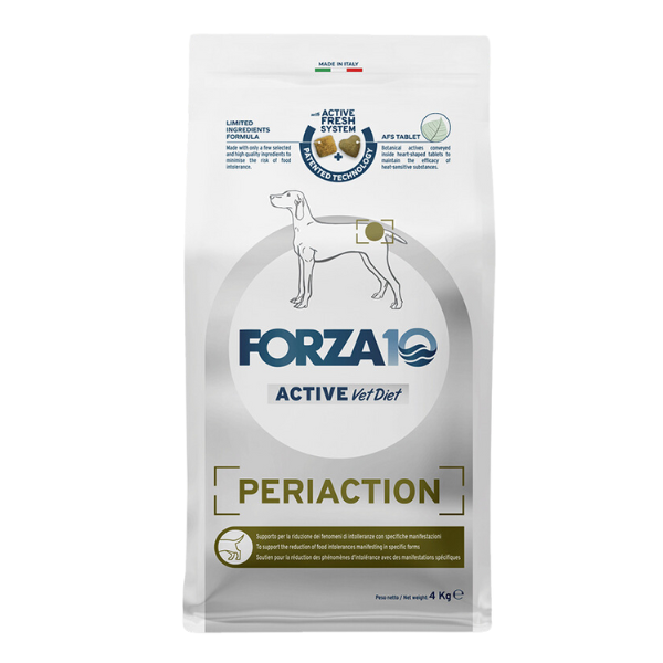 Image of Forza10 Active Cane Line Periaction - 4 kg - Crocchette Monoproteiche Cane - SPEDIZIONE GRATIS 1° ORDINE + scegli lo sconto BZR5 / BZR20010