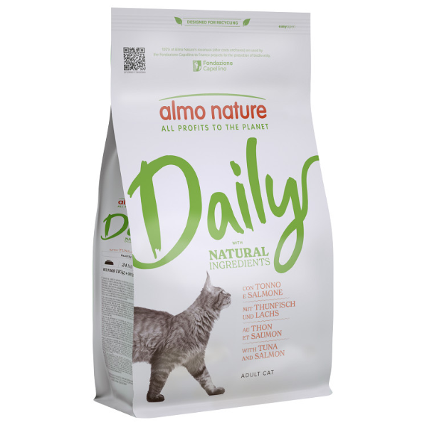 Almo Nature Gatto Daily Maintenance Tonno e Salmone - 1,2 Kg - Croccantini per gatti