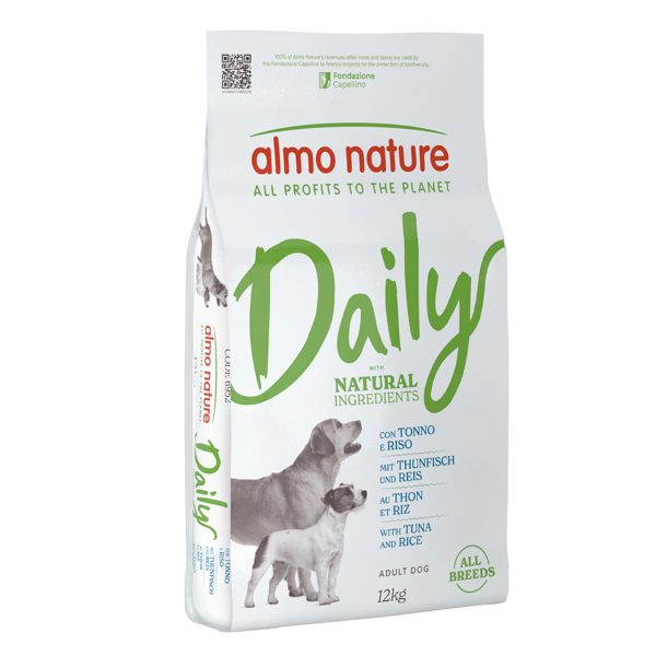 Image of Almo Nature Daily Maintenance All Breeds con Tonno e Riso - 12 Kg - Croccantini per cani - SPEDIZIONE GRATIS 1° ORDINE + scegli lo sconto BZR5 / BZR20010