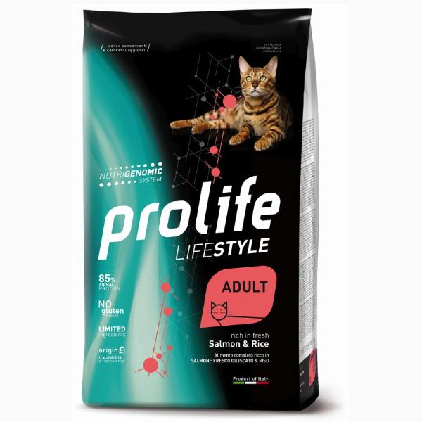 Prolife Lifestyle Gatto Adult Salmone e Riso - 7 Kg