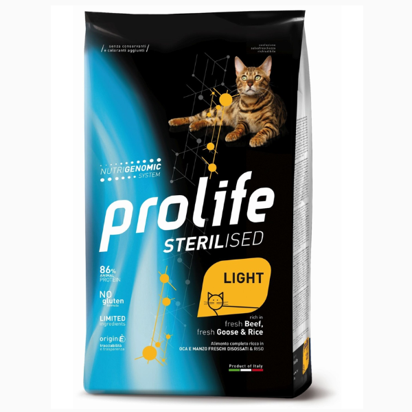 Prolife Sterilised Gatto Light Manzo Oca e Riso - 7 Kg