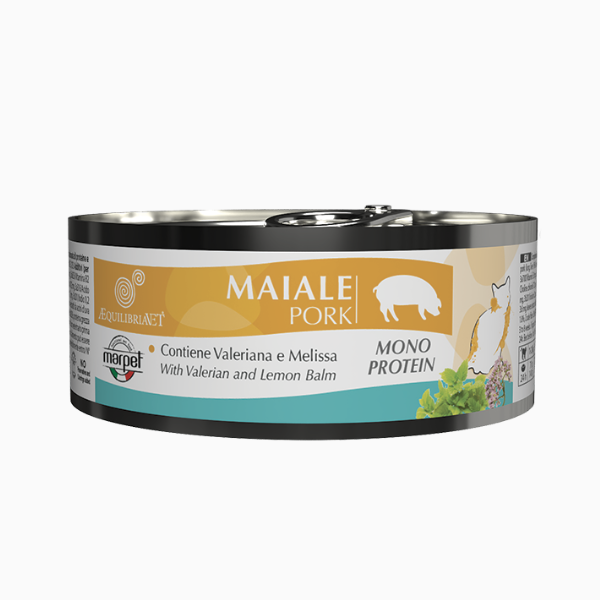 Image of Marpet Aequilibria Vet dietetico umido gatto 85 gr - Maiale - Confezione da 24 pezzi - Cibo monoproteico gatto - SPEDIZIONE GRATIS 1° ORDINE + scegli lo sconto BZR5 / BZR20010