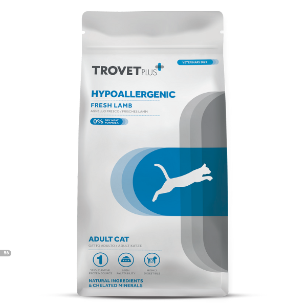 Trovet Plus+ Cat Vet Diets Hypoallergenic Agnello fresco - 2,5 Kg - Cibo monoproteico gatto