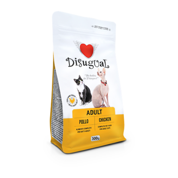 Disugual Cat Adult Pollo - 300 gr - Croccantini per gatti